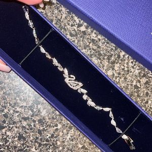 Diamond swan bracelet